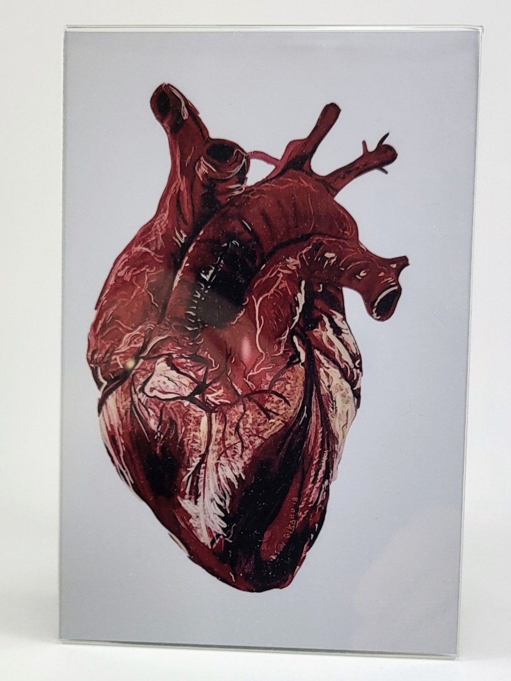 Gothic Romance Heart Art Print - 4x6 Framed Magnetic Mini Masterpiece